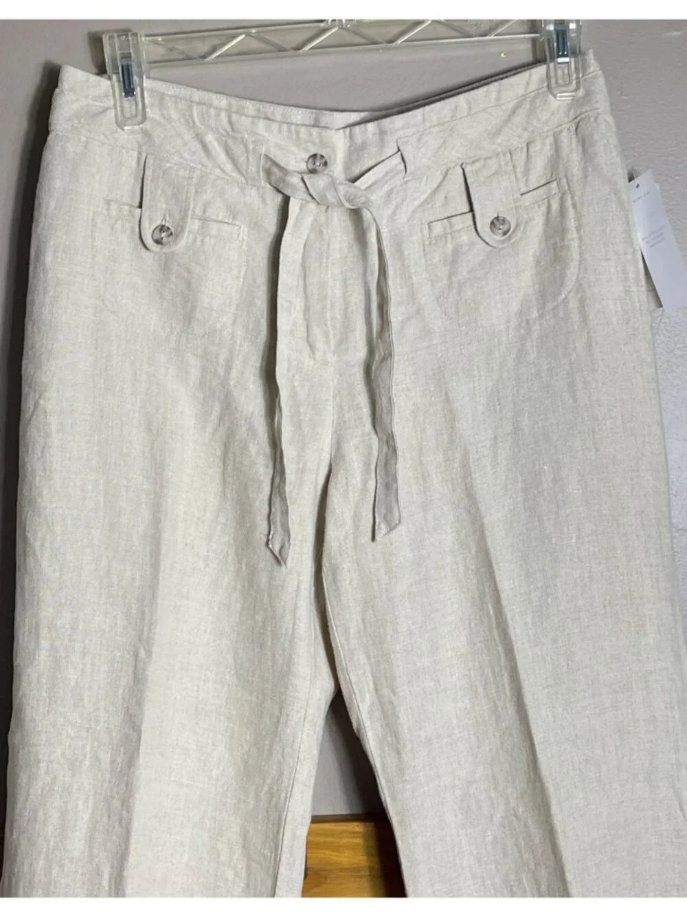 NWT Linen Pants Flax Resort Coastal Vacation Brunch Festival Charter Club Wom 12